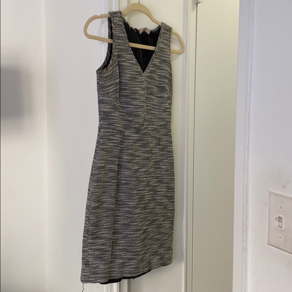 Grey and white dress